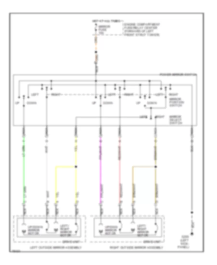 Power Mirror Wiring Diagram for Cadillac DeVille Concours 1996