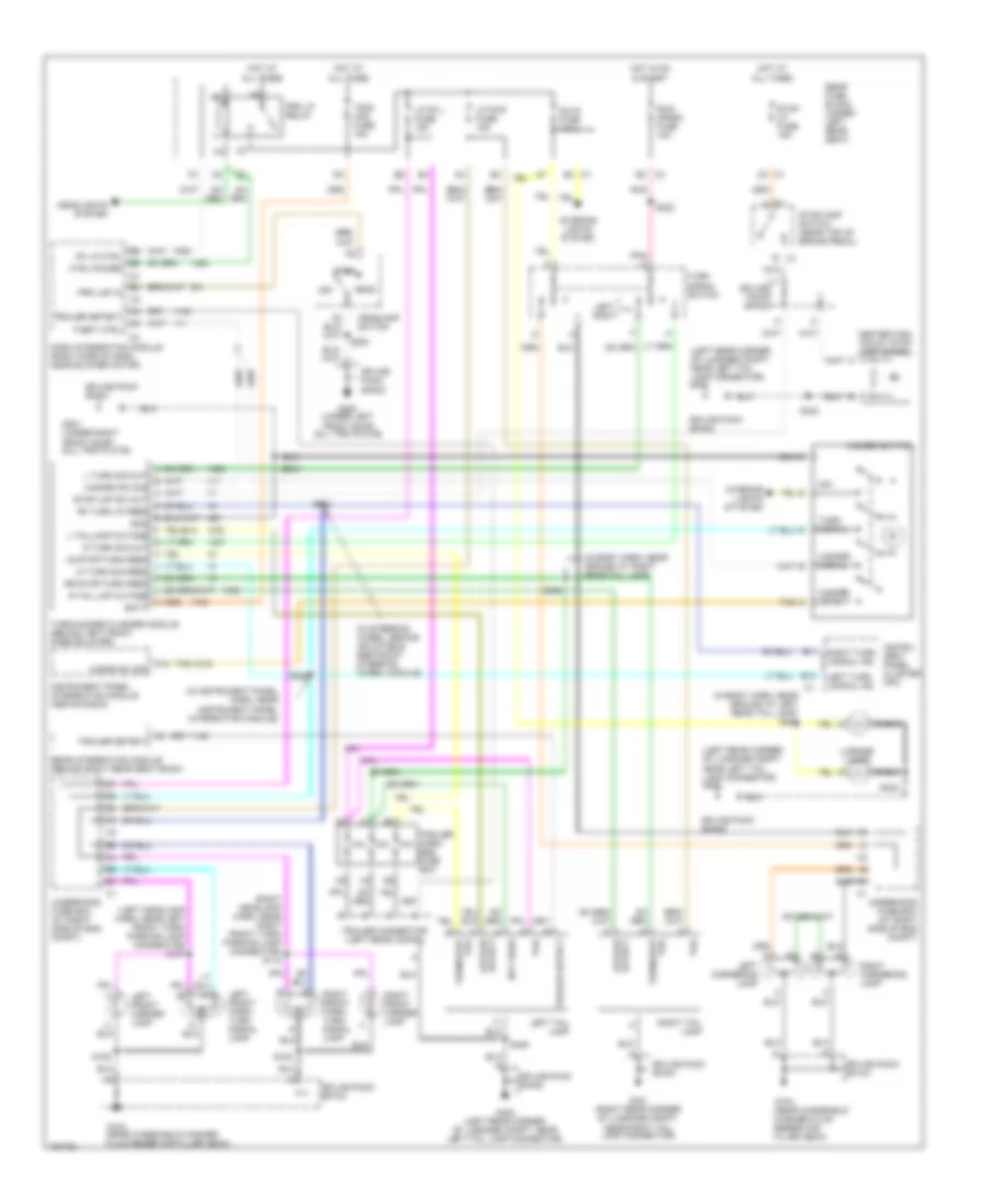 Exterior Lamps Wiring Diagram with Trailer Tow for Cadillac DeVille 2002