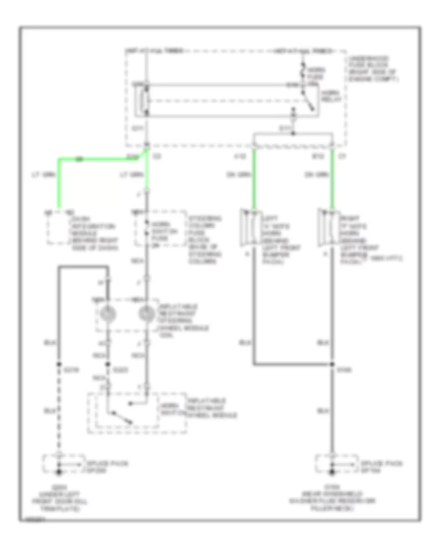 Horn Wiring Diagram for Cadillac DeVille 2002