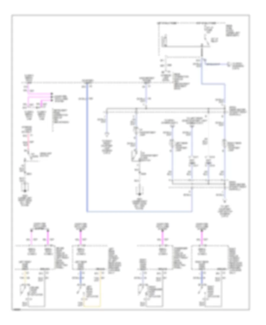 Courtesy Lamps Wiring Diagram, Hearse  Limousine (1 of 2) for Cadillac DeVille 2002
