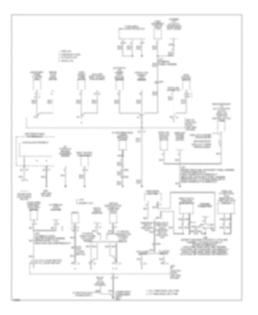 Ground Distribution Wiring Diagram 4 of 6 for Cadillac Escalade ESV Premium 2014