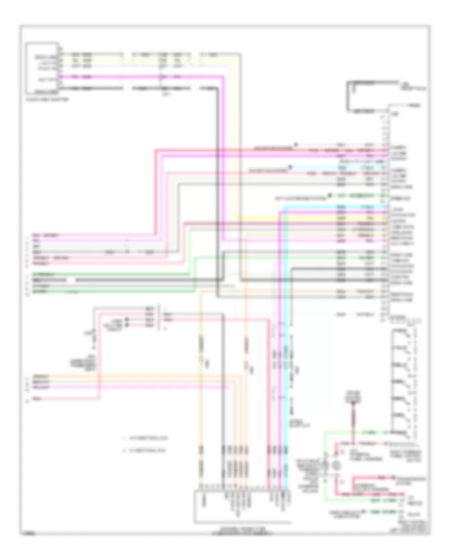 Navigation Wiring Diagram, with UYS, Y91  UQA (4 of 4) for Cadillac Escalade ESV Premium 2014