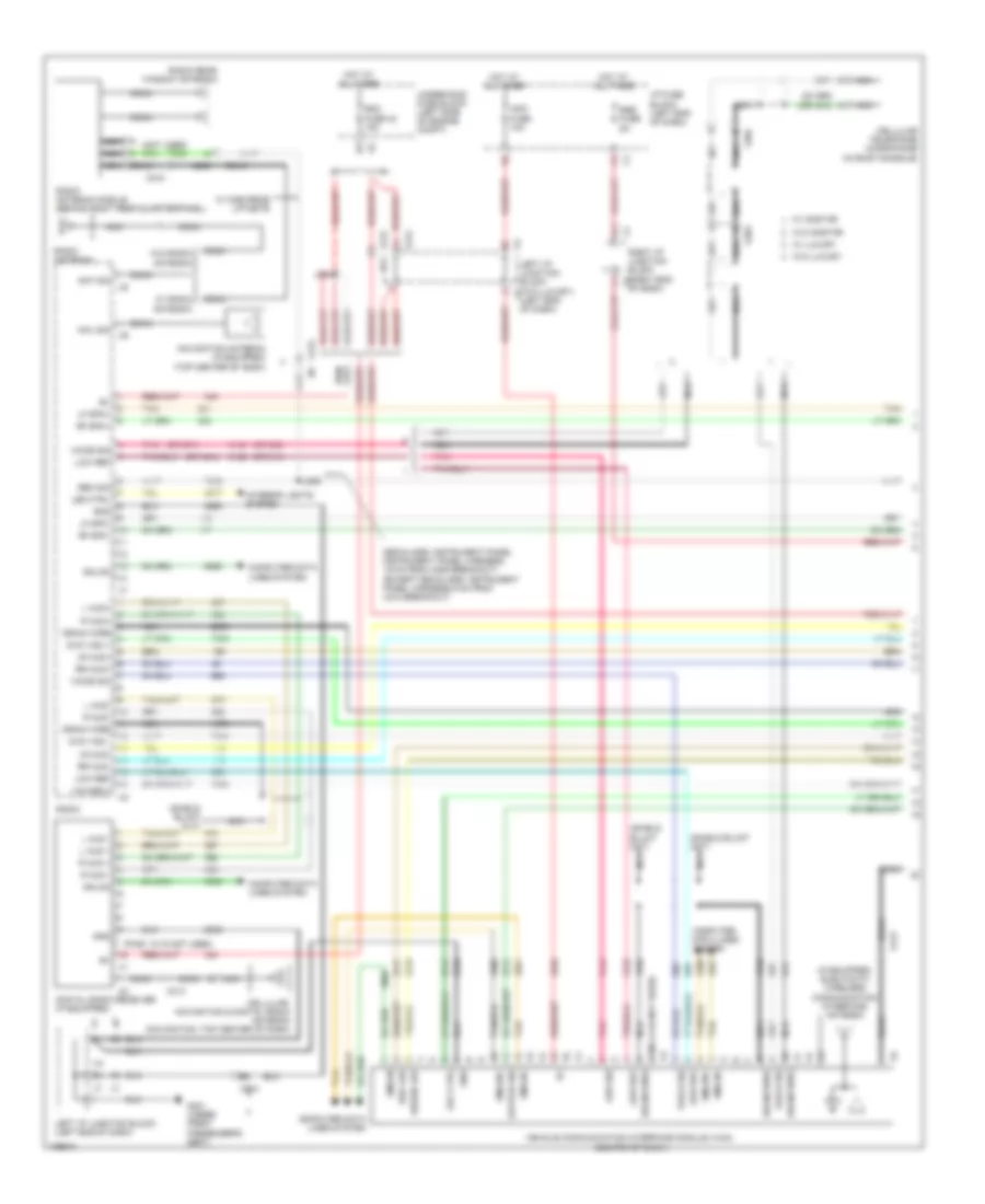 Navigation Wiring Diagram without UQS  UQA 1 of 3 for Cadillac Escalade ESV Premium 2014