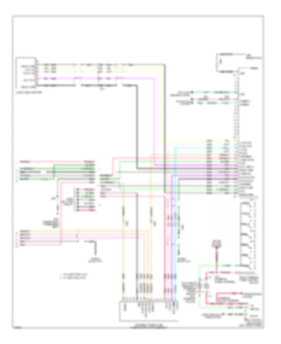 Navigation Wiring Diagram, without UQS  UQA (3 of 3) for Cadillac Escalade ESV Premium 2014