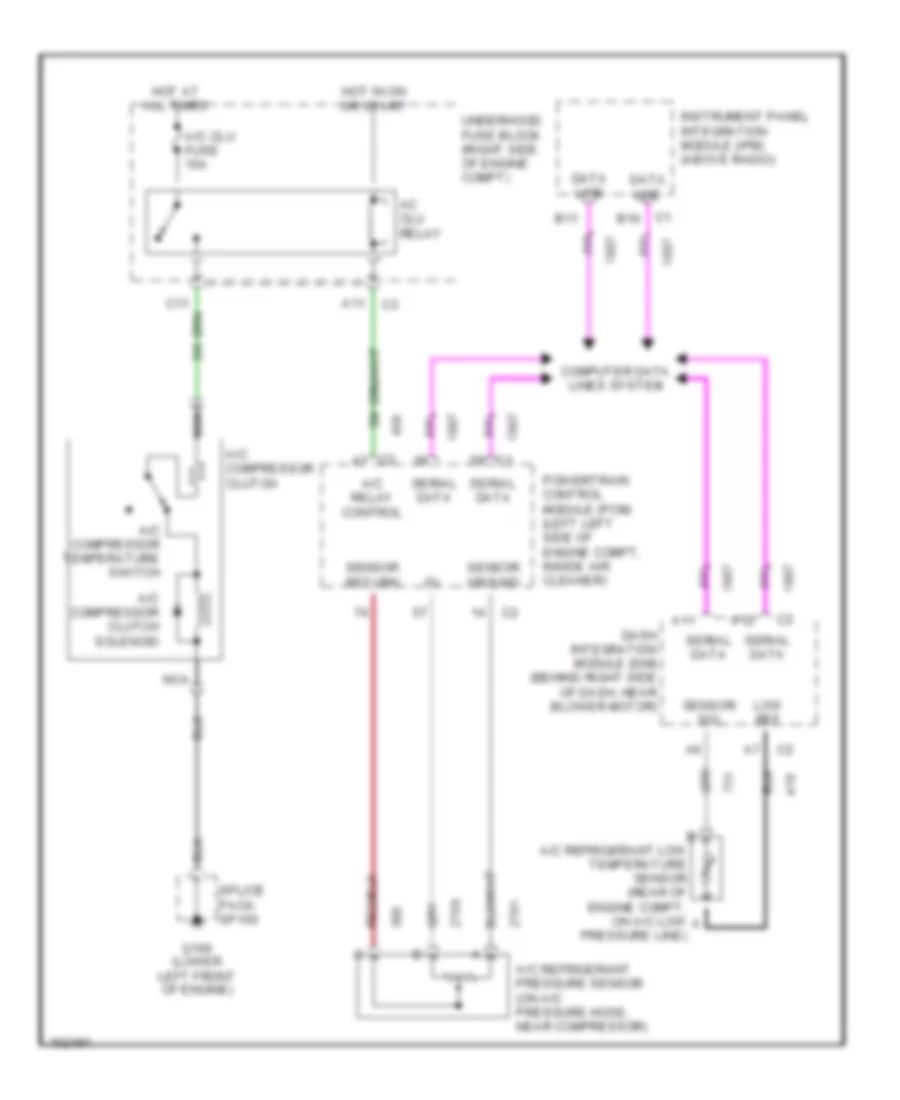 Compressor Wiring Diagram for Cadillac DeVille DHS 2002