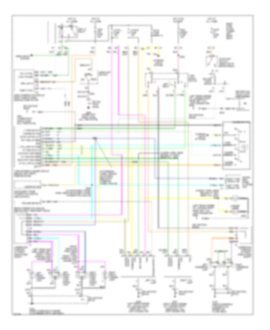 Exterior Lamps Wiring Diagram, without Trailer Tow for Cadillac DeVille DHS 2002