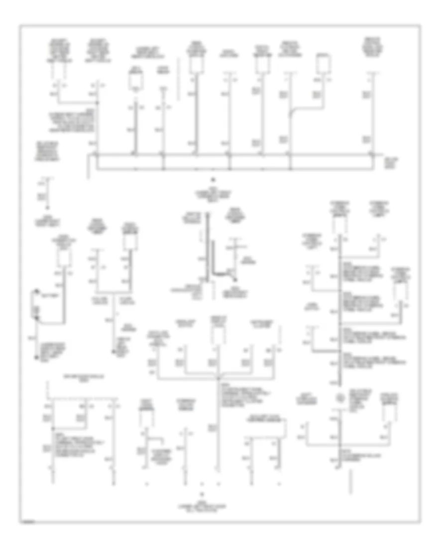 Ground Distribution Wiring Diagram 3 of 6 for Cadillac DeVille DHS 2002