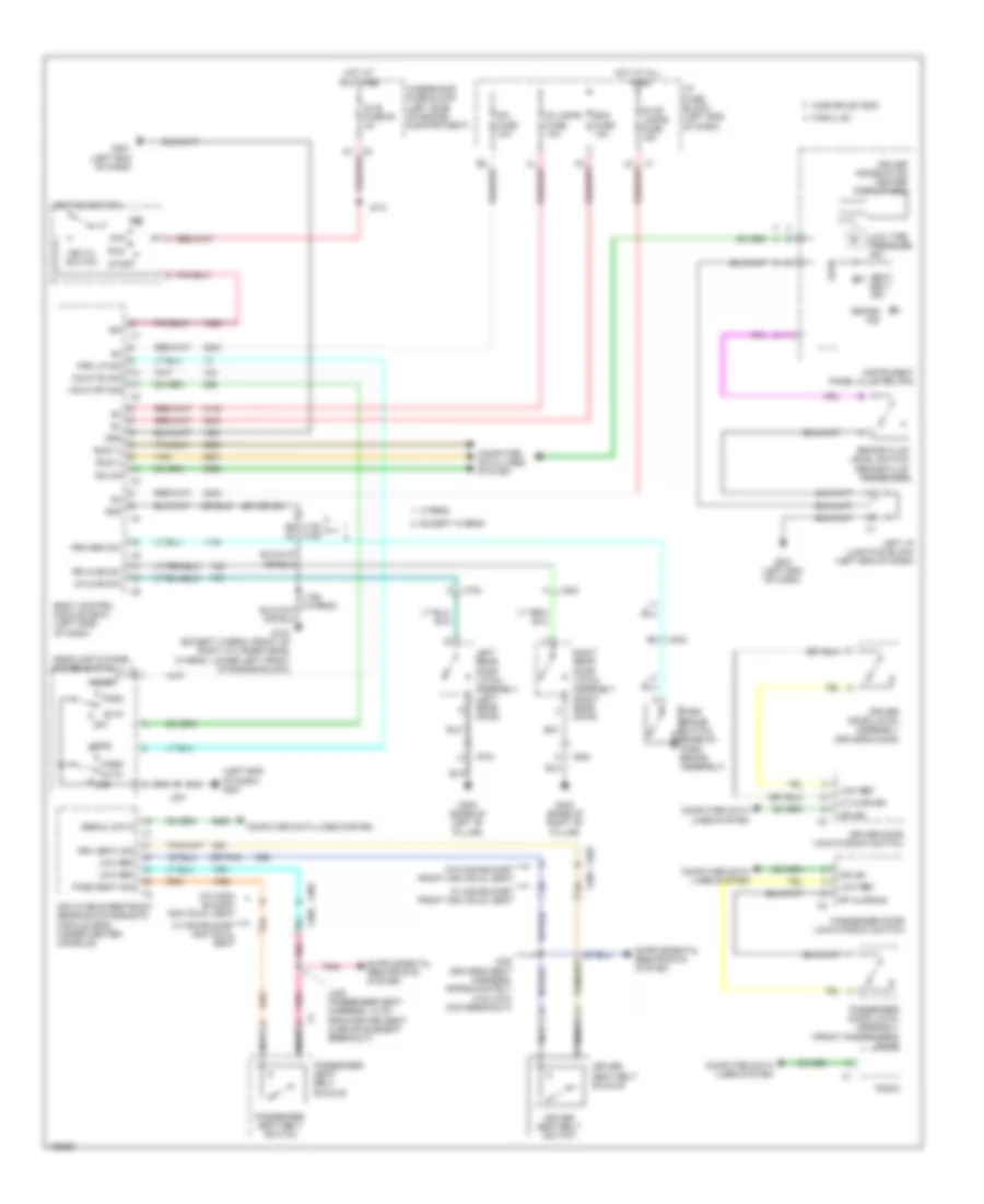 Warning Systems Wiring Diagram for Cadillac Escalade ESV 2013