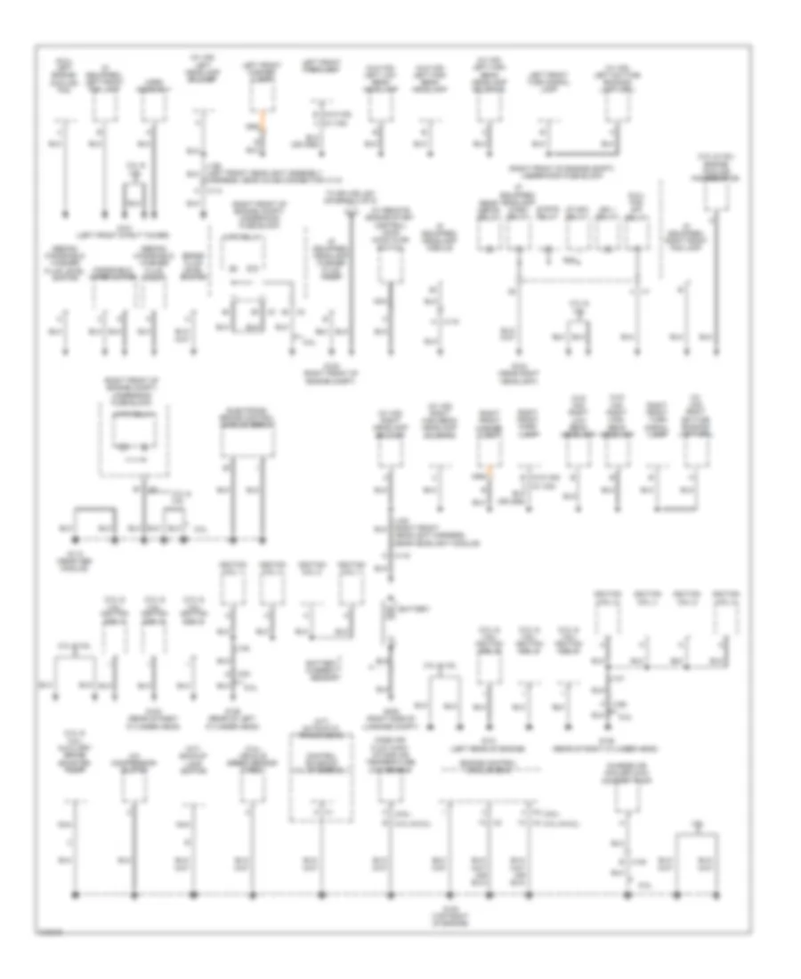 Ground Distribution Wiring Diagram 1 of 5 for Cadillac CTS 2011