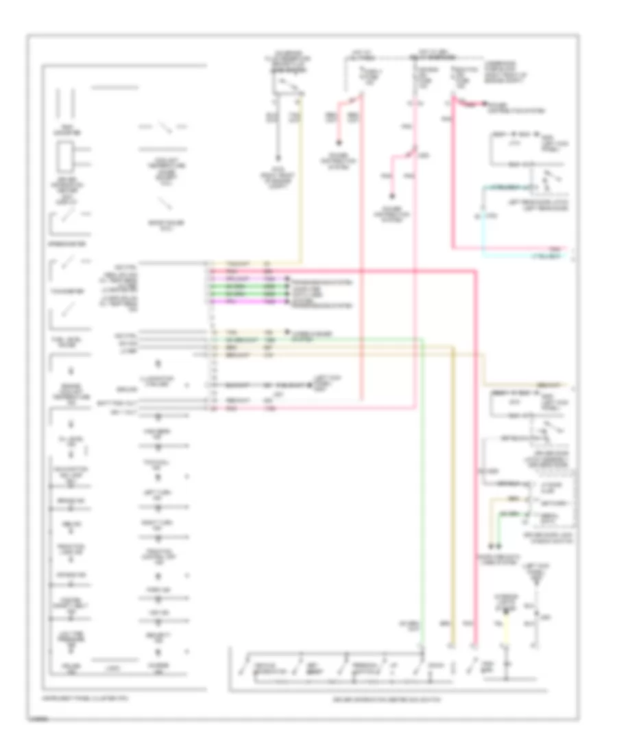 Instrument Cluster Wiring Diagram 1 of 2 for Cadillac CTS 2011