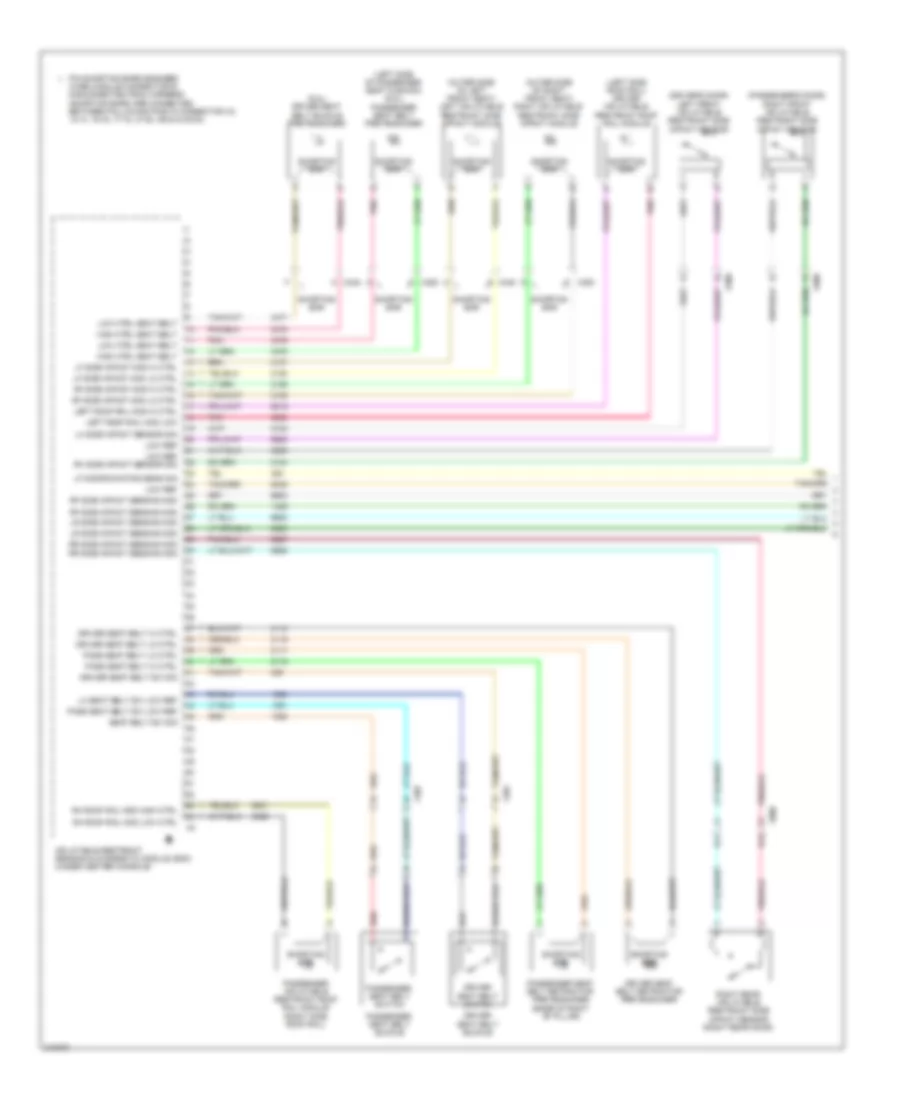 Supplemental Restraints Wiring Diagram 1 of 2 for Cadillac CTS 2011