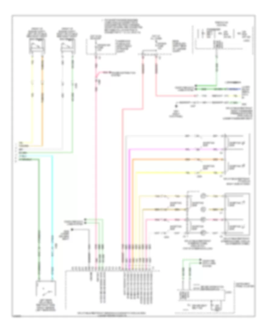 Supplemental Restraints Wiring Diagram 2 of 2 for Cadillac CTS 2011