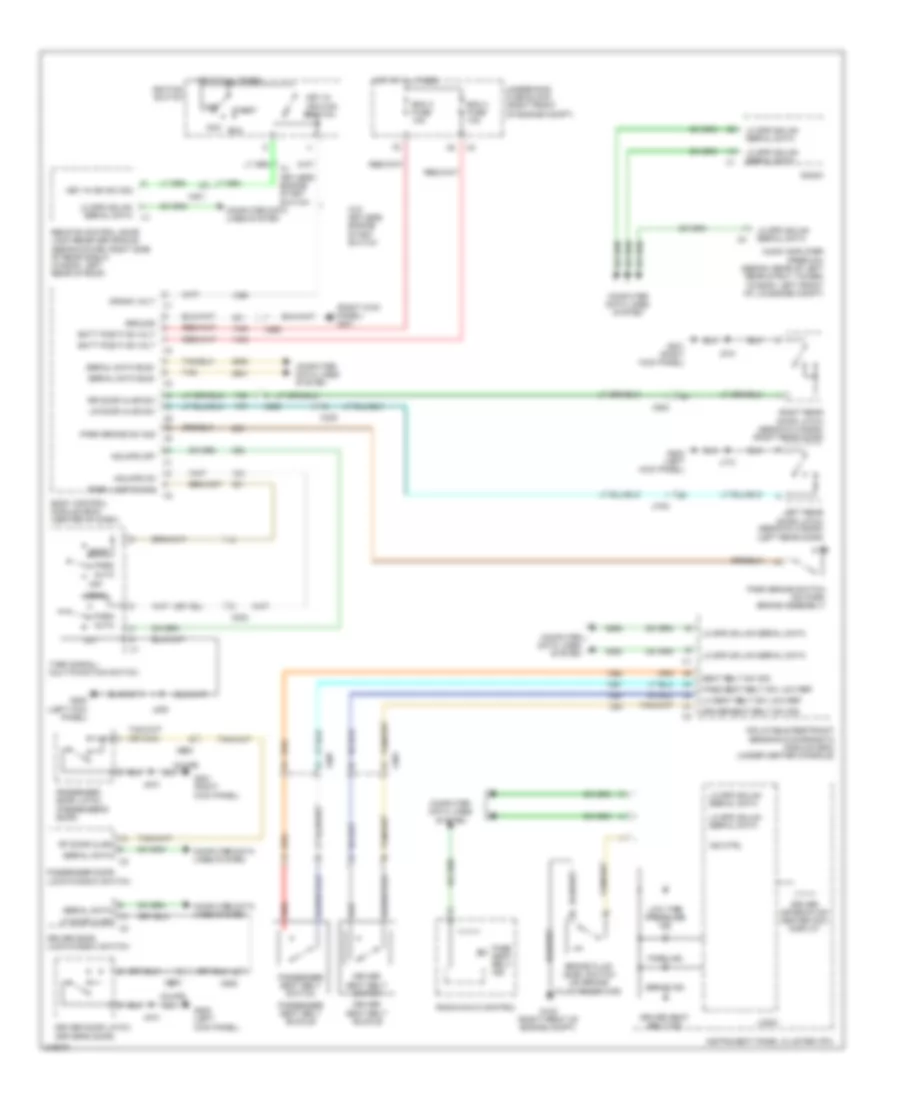 Warning Systems Wiring Diagram for Cadillac CTS 2011