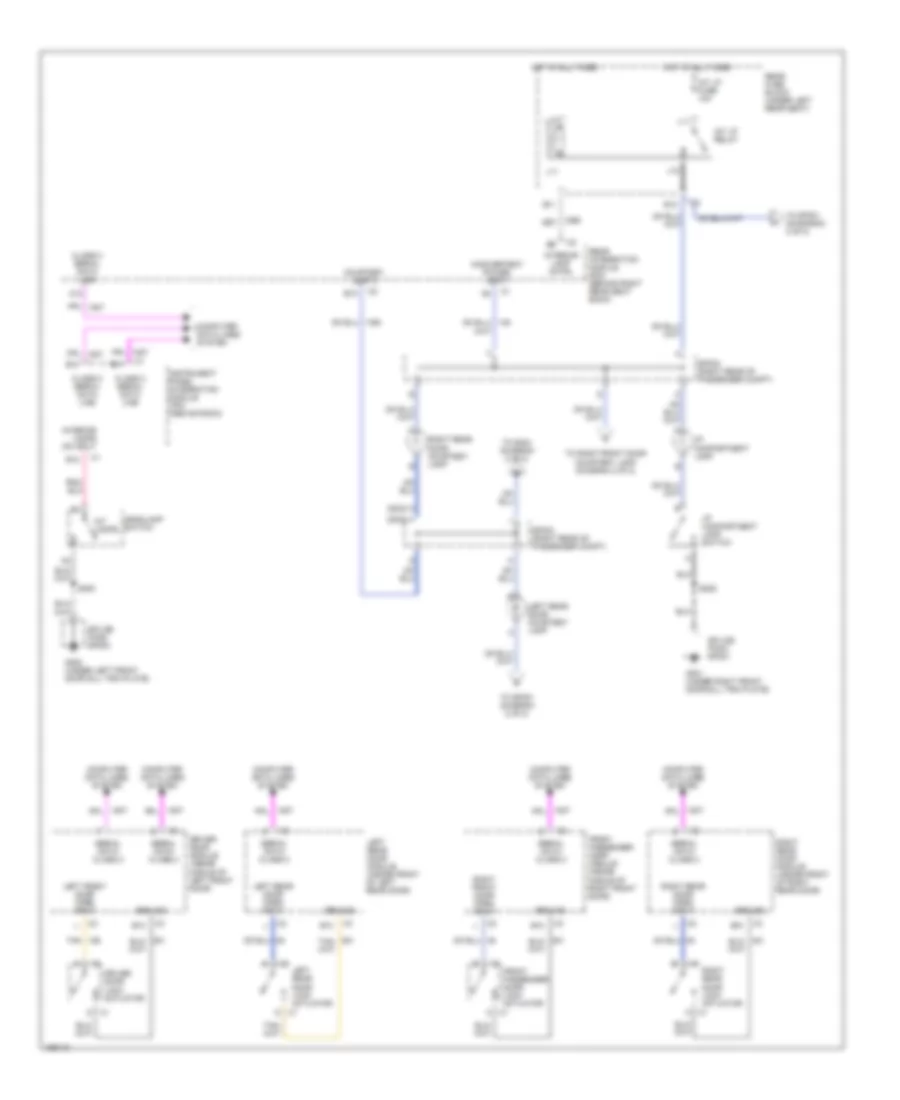 Courtesy Lamps Wiring Diagram Except Hearse  Limousine 1 of 2 for Cadillac DeVille DTS 2002