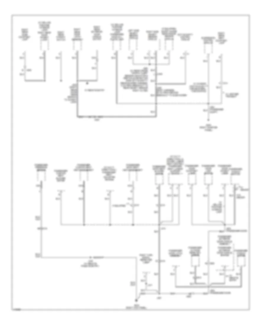 Ground Distribution Wiring Diagram 5 of 5 for Cadillac SRX Premium 2013