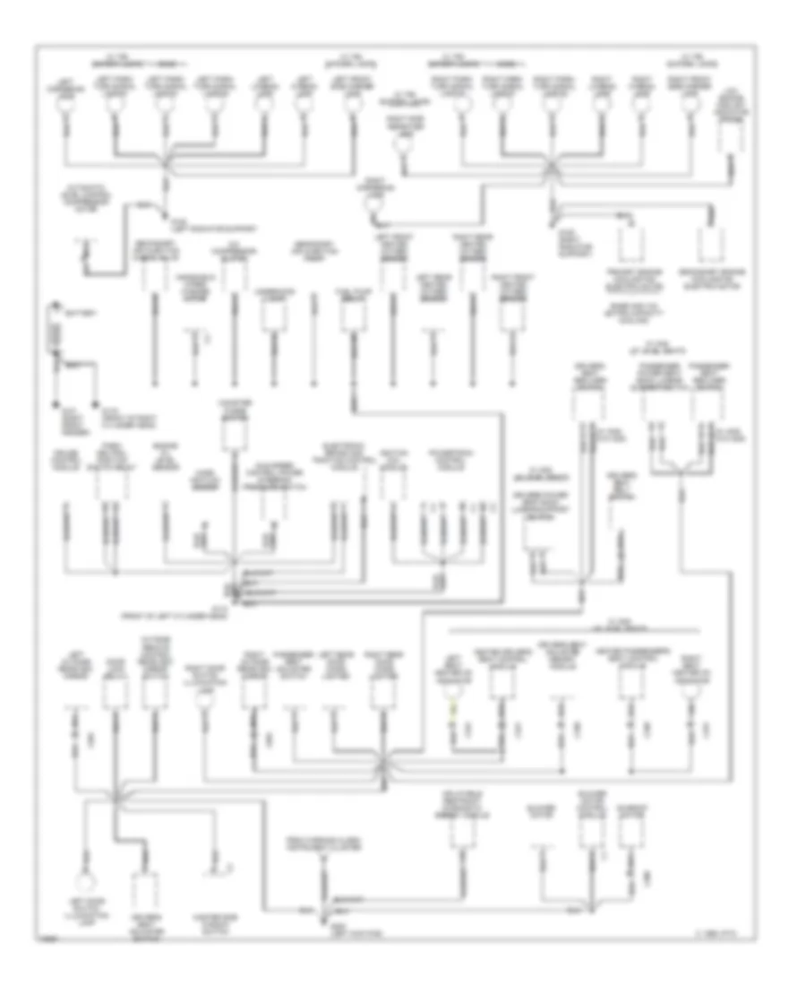 Ground Distribution Wiring Diagram 1 of 2 for Cadillac Fleetwood 1996