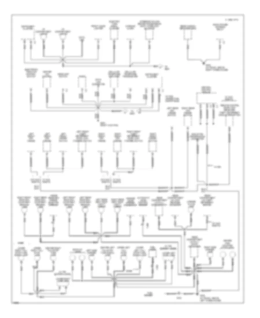 Ground Distribution Wiring Diagram 2 of 2 for Cadillac Fleetwood 1996