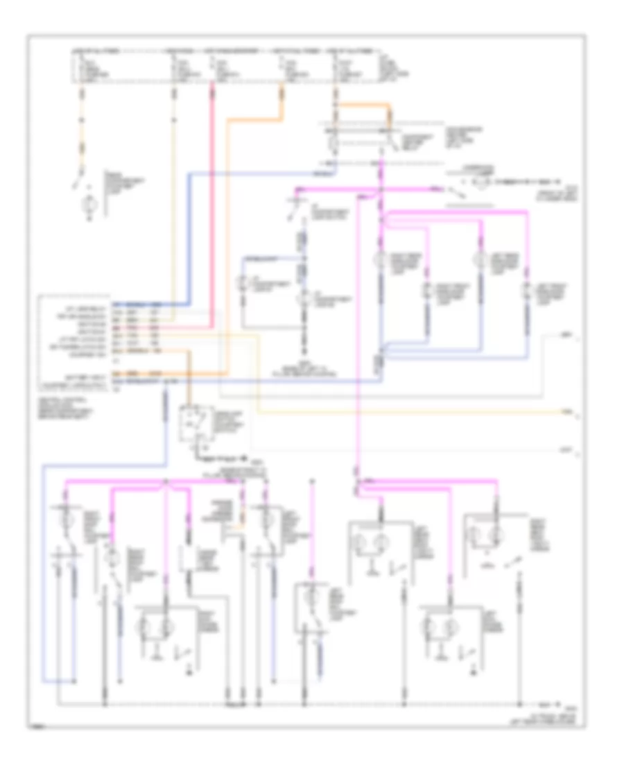 Courtesy Lamps Wiring Diagram 1 of 2 for Cadillac Fleetwood 1996