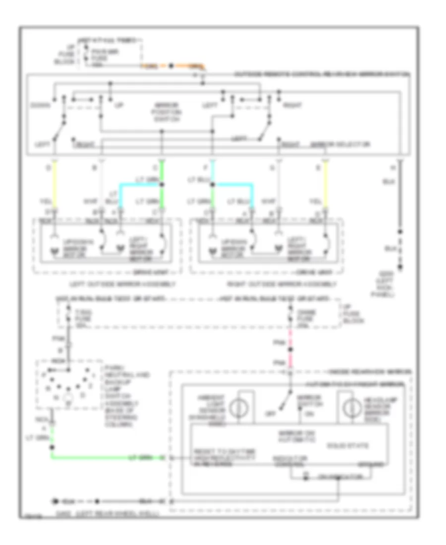 Power Mirror Wiring Diagram for Cadillac Fleetwood Brougham 1996