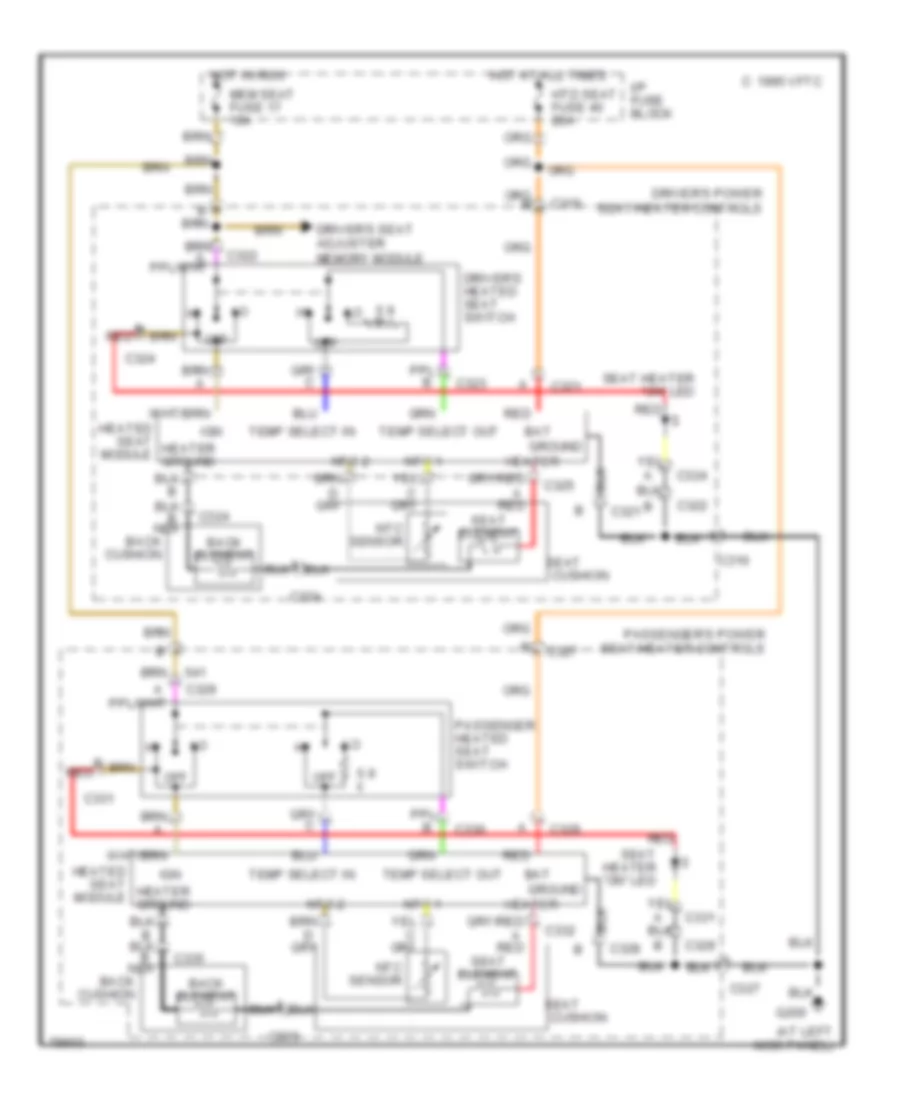 Heated Seats Wiring Diagram for Cadillac Fleetwood Brougham 1996