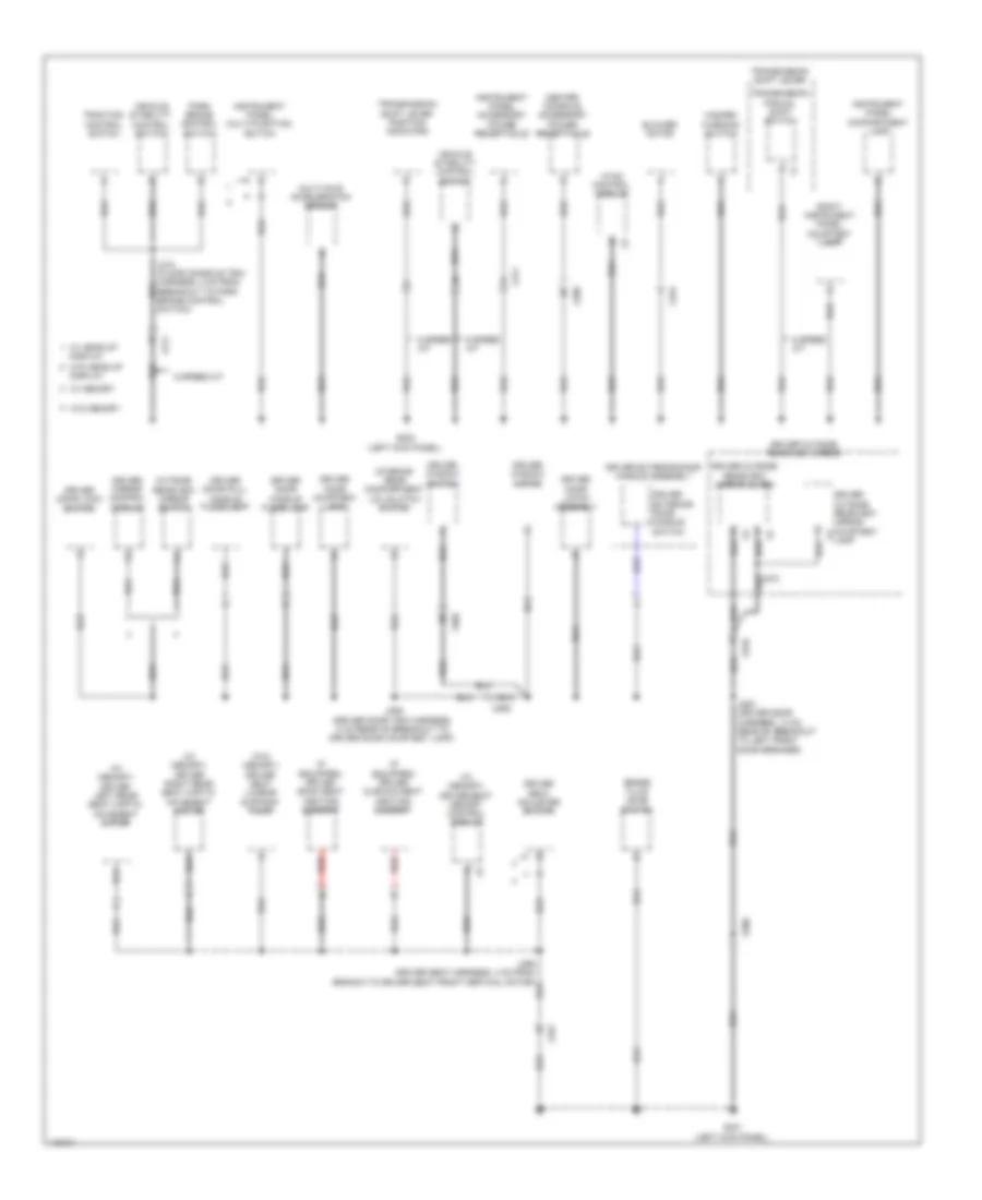 Ground Distribution Wiring Diagram (4 of 7) for Cadillac ATS 2014