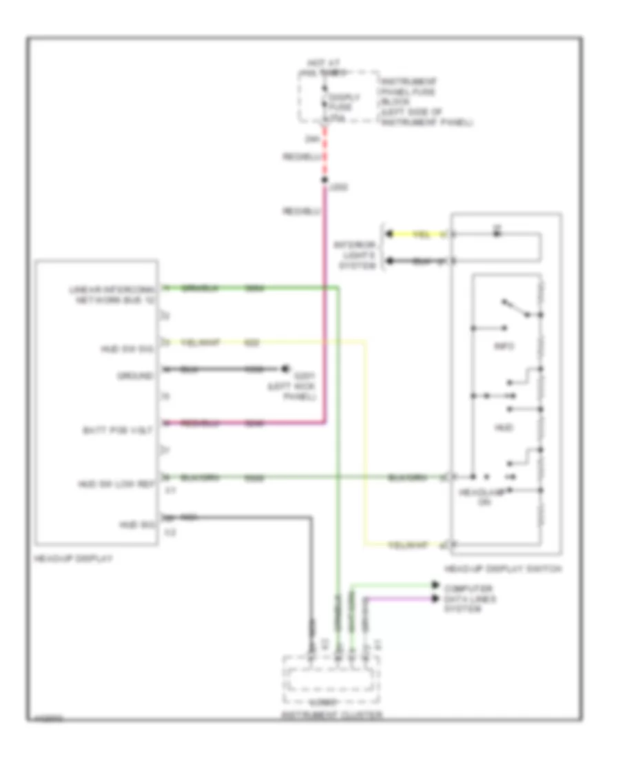 Head Up Display Wiring Diagram for Cadillac ATS 2014
