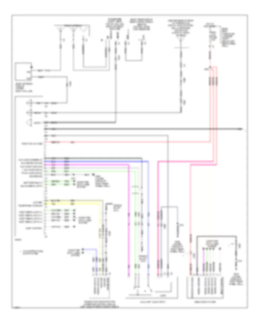 Radio Wiring Diagram, without CUE Information  Media Control Display (1 of 3) for Cadillac ATS 2014
