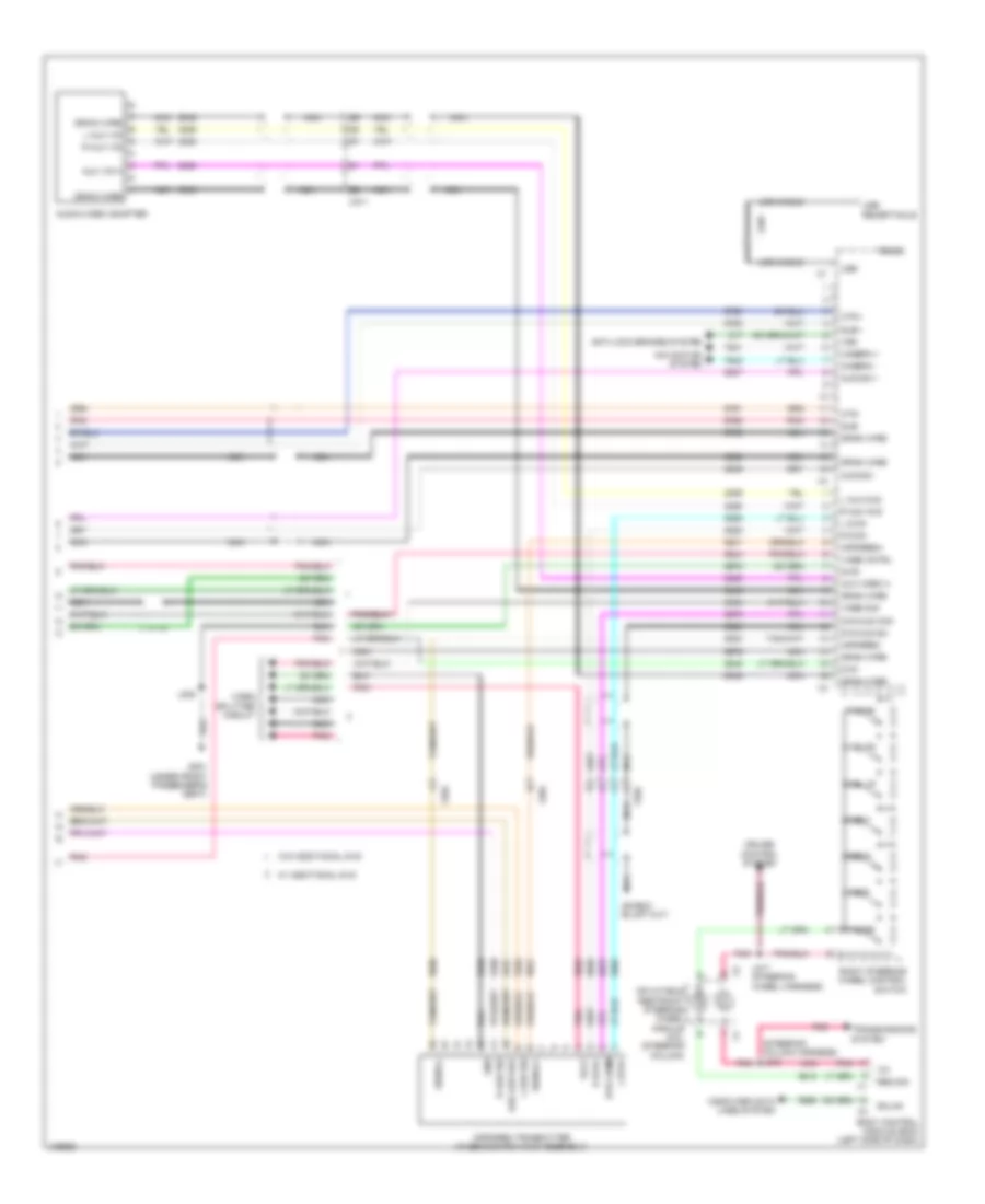 Navigation Wiring Diagram, with UQS without UYS (4 of 4) for Cadillac Escalade Platinum 2014