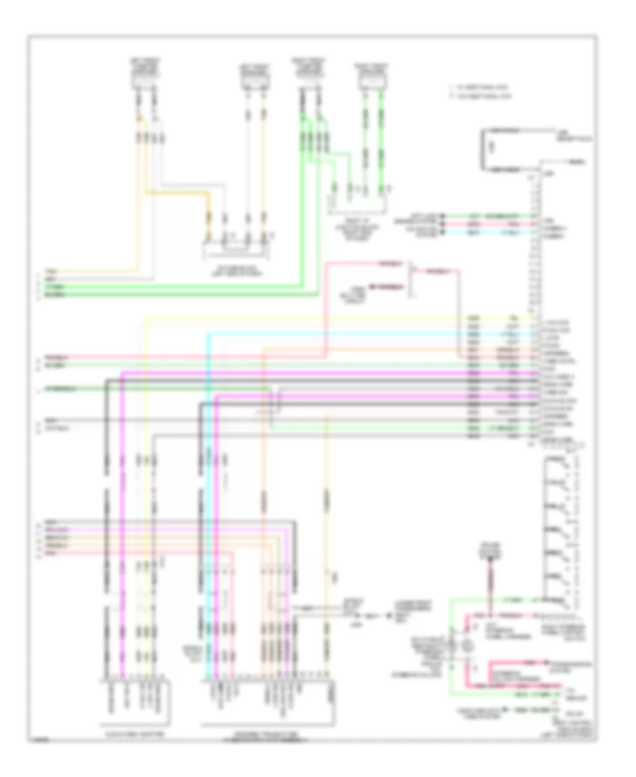 Radio Wiring Diagram, with UQA, without UYS  Y91 (4 of 4) for Cadillac Escalade Platinum 2014