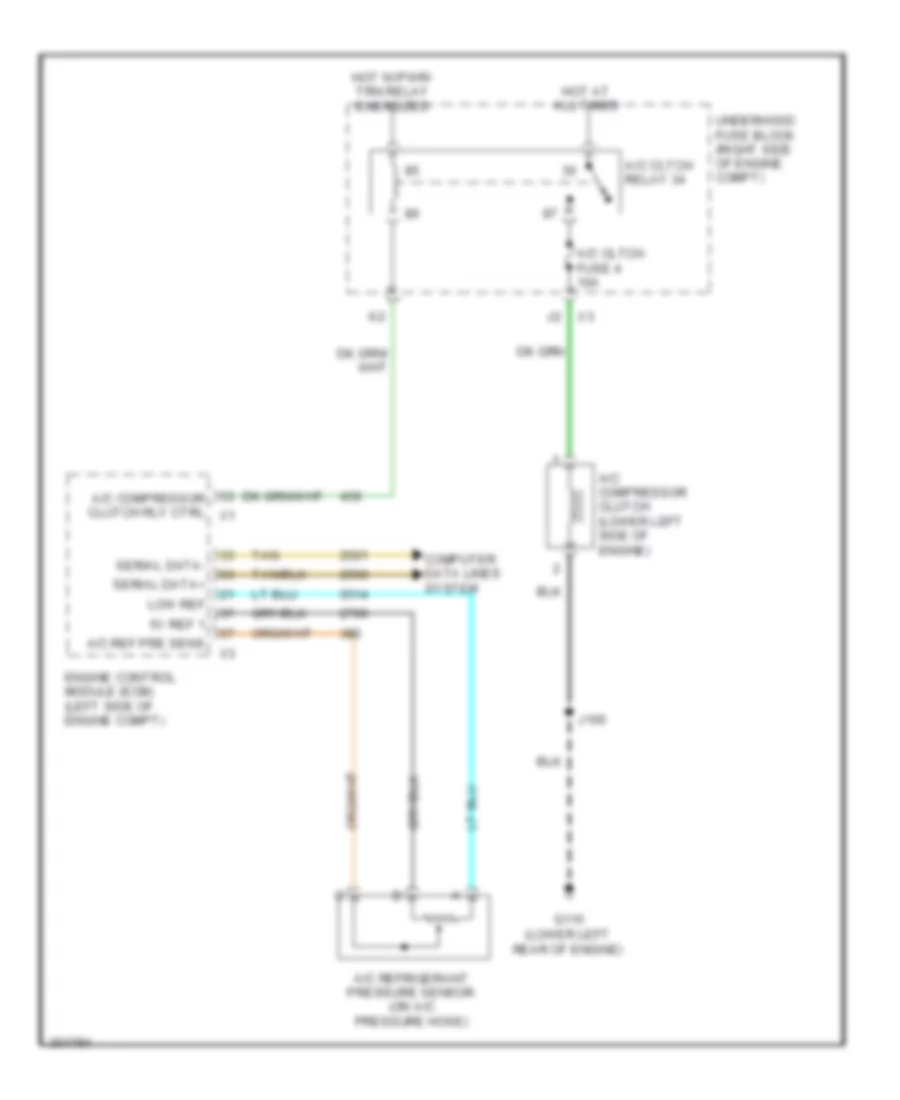 Compressor Wiring Diagram for Cadillac DTS 2011
