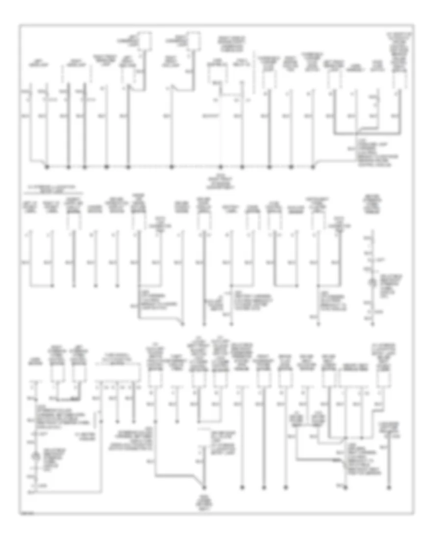 Ground Distribution Wiring Diagram 2 of 4 for Cadillac DTS 2011