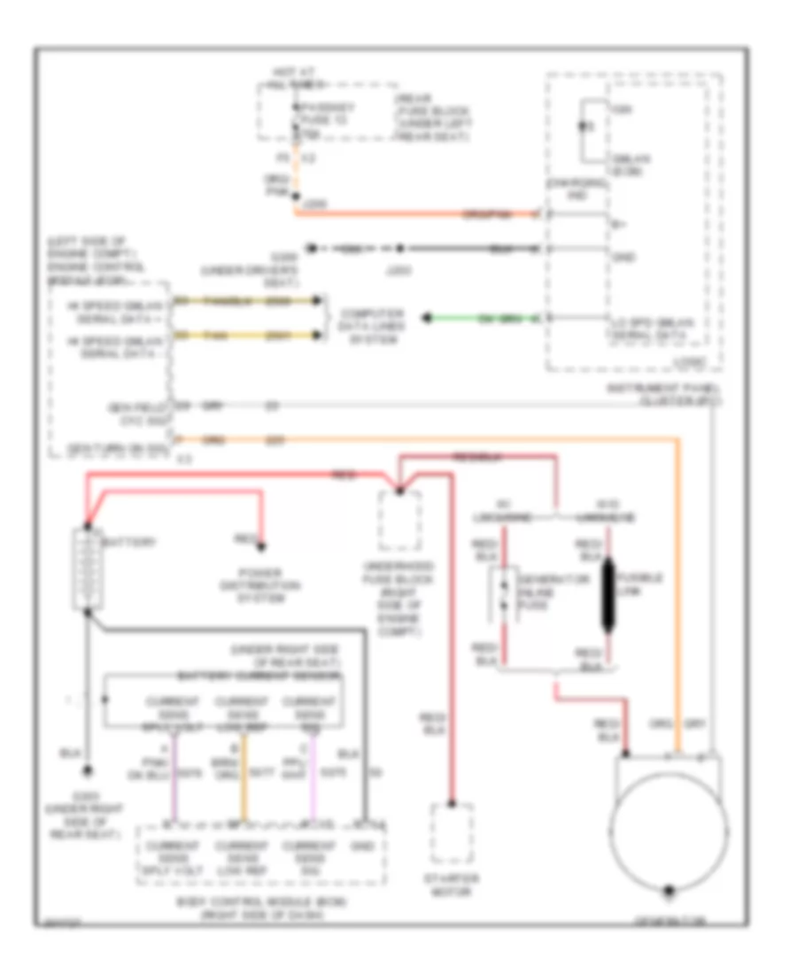 Charging Wiring Diagram for Cadillac DTS 2011