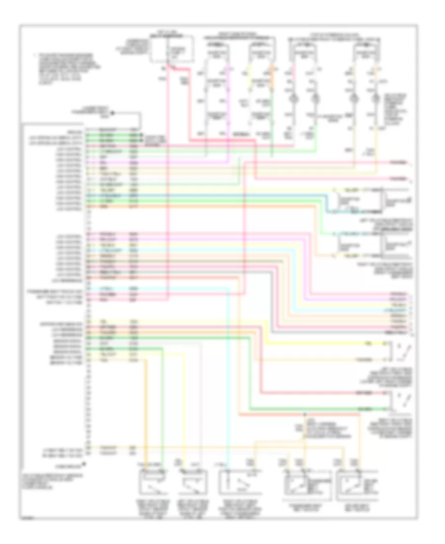 Supplemental Restraints Wiring Diagram Except Limousine 1 of 2 for Cadillac DTS 2011