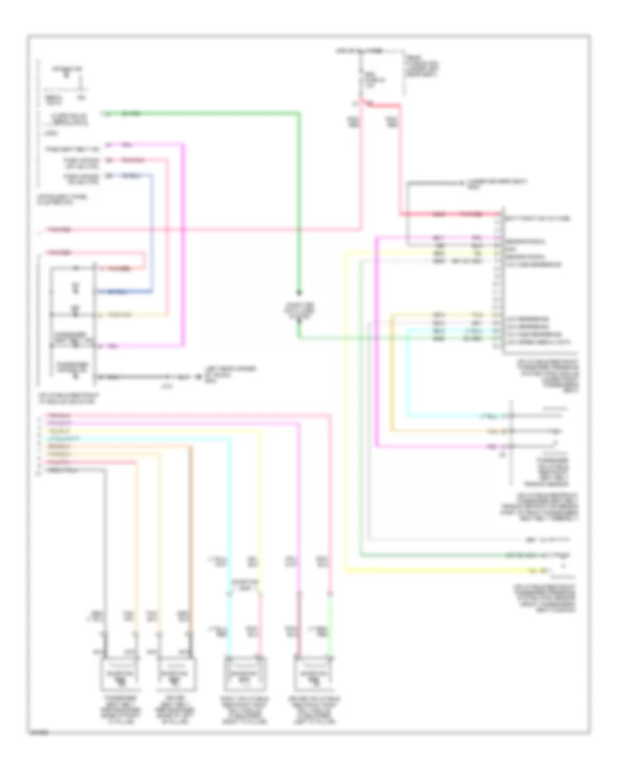 Supplemental Restraints Wiring Diagram Except Limousine 2 of 2 for Cadillac DTS 2011