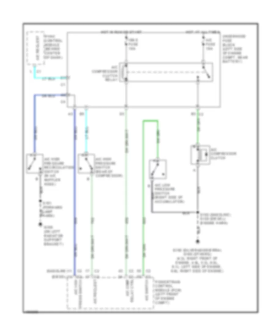 Compressor Wiring Diagram for Cadillac Escalade 2002