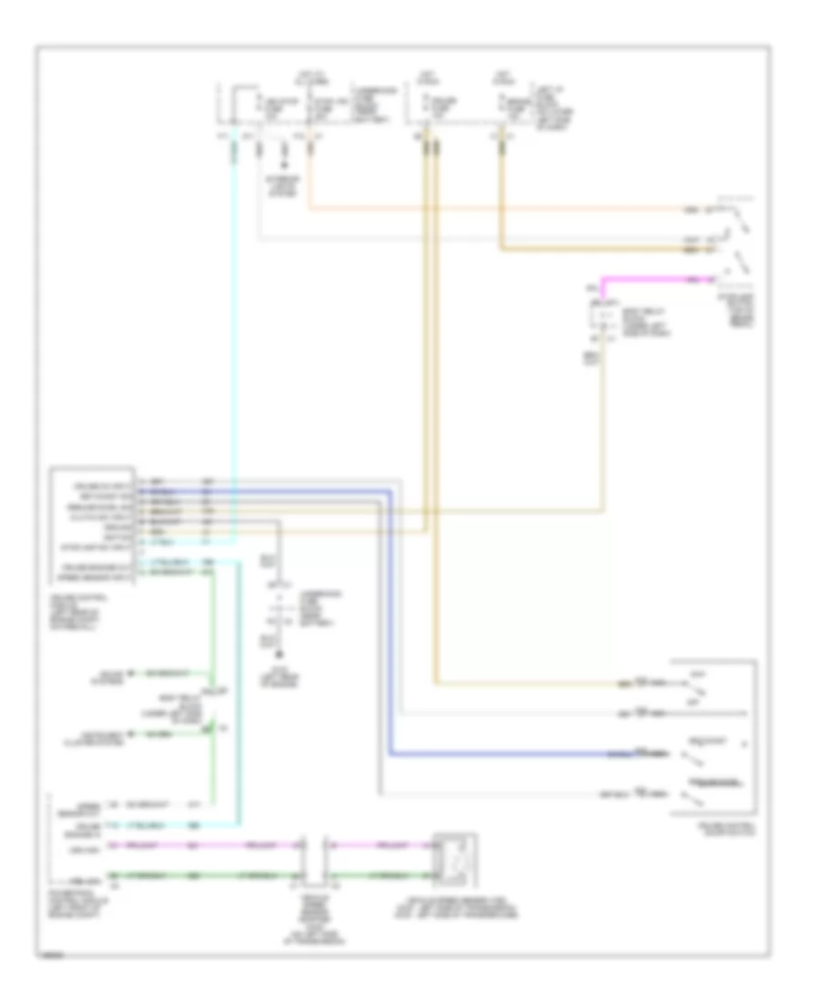 Cruise Control Wiring Diagram, without Electronic Throttle System for Cadillac Escalade 2002