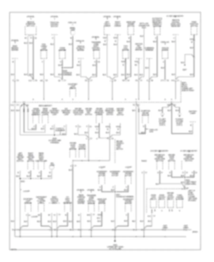Ground Distribution Wiring Diagram 2 of 4 for Cadillac Escalade 2002