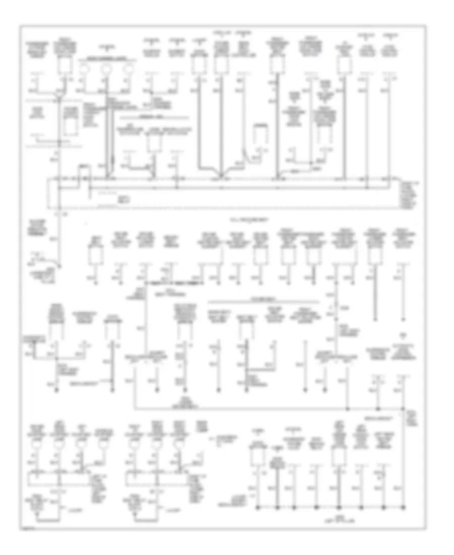 Ground Distribution Wiring Diagram (3 of 4) for Cadillac Escalade 2002