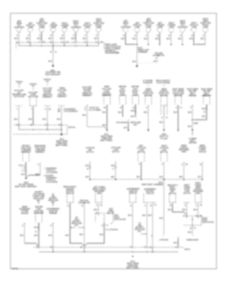 Ground Distribution Wiring Diagram (4 of 4) for Cadillac Escalade 2002