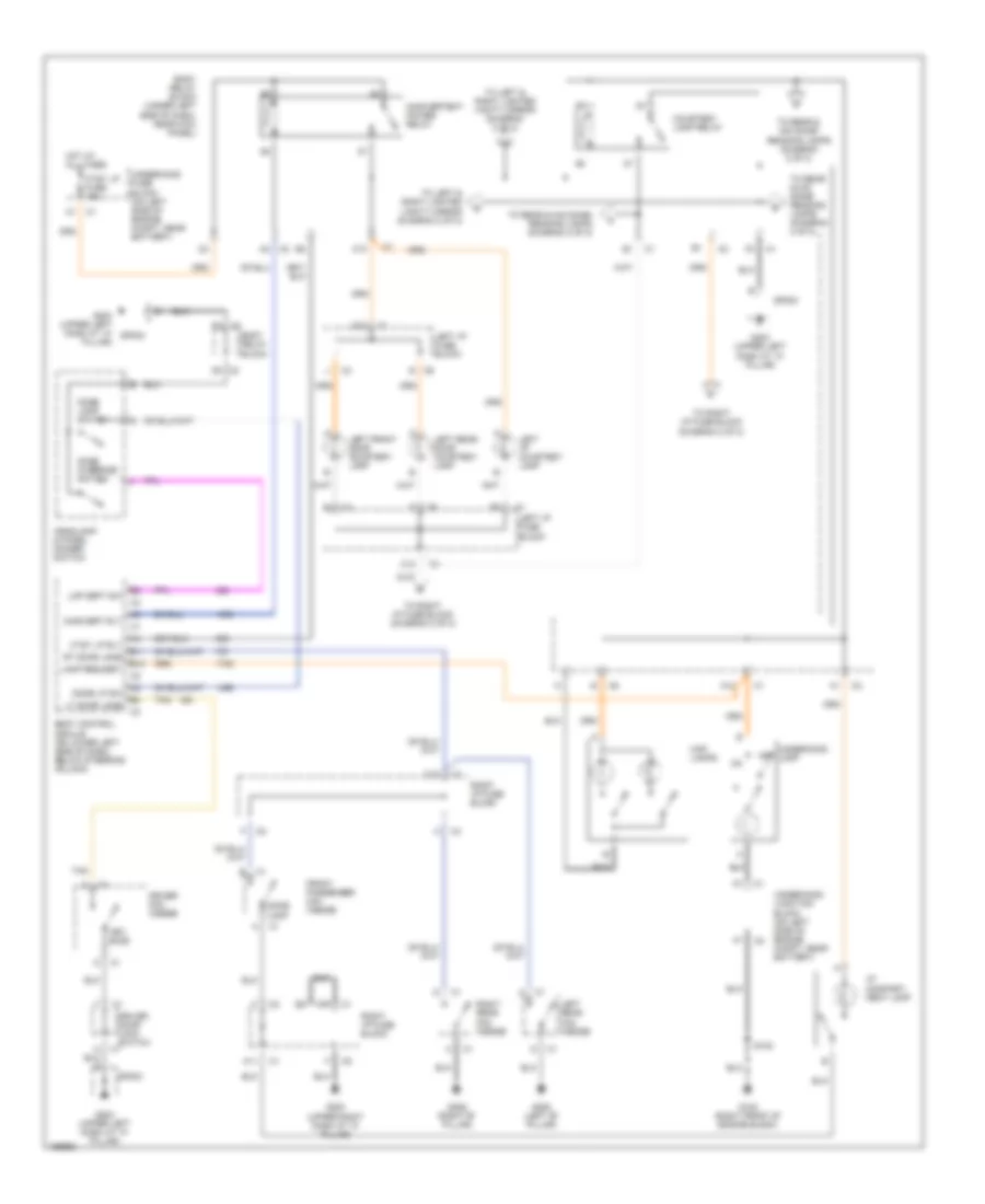 Courtesy Lamps Wiring Diagram, Up Level (1 of 2) for Cadillac Escalade 2002