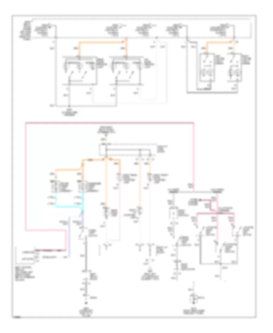 Courtesy Lamps Wiring Diagram, Up Level (2 of 2) for Cadillac Escalade 2002