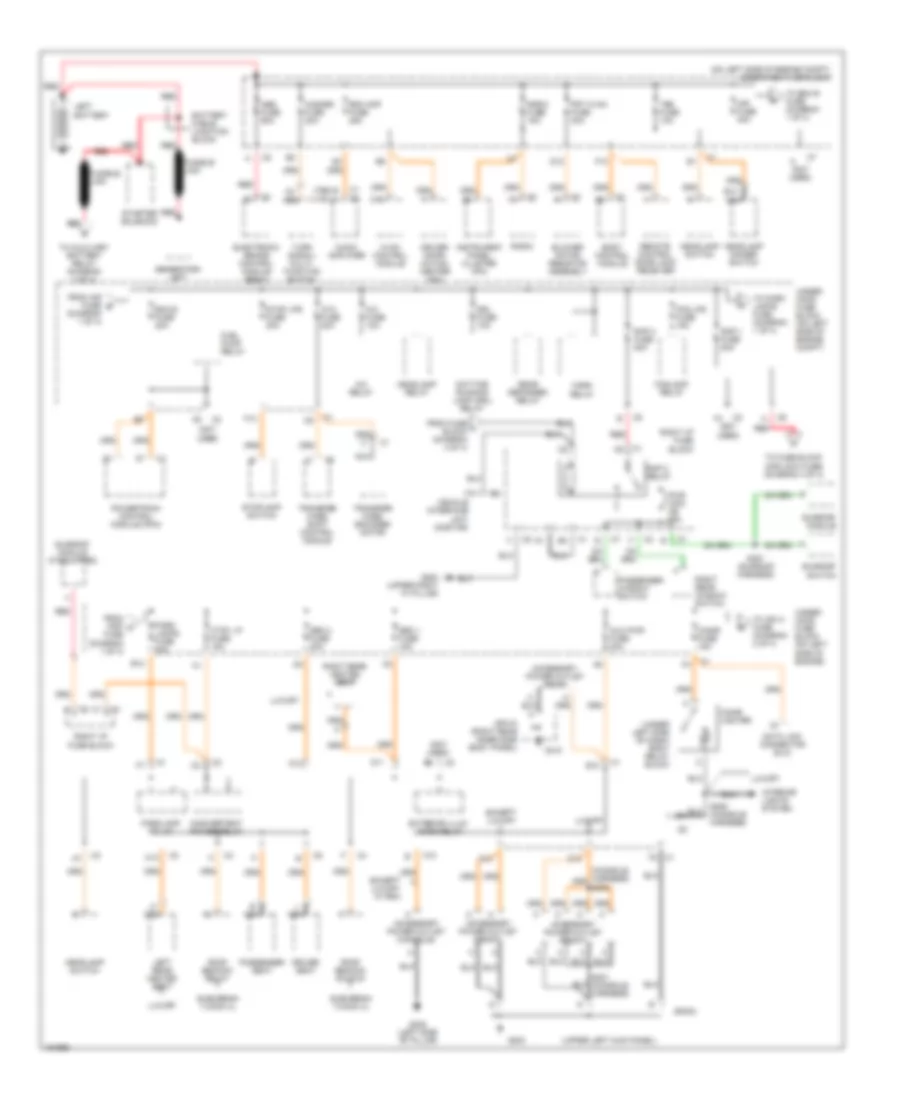 Power Distribution Wiring Diagram 1 of 4 for Cadillac Escalade 2002
