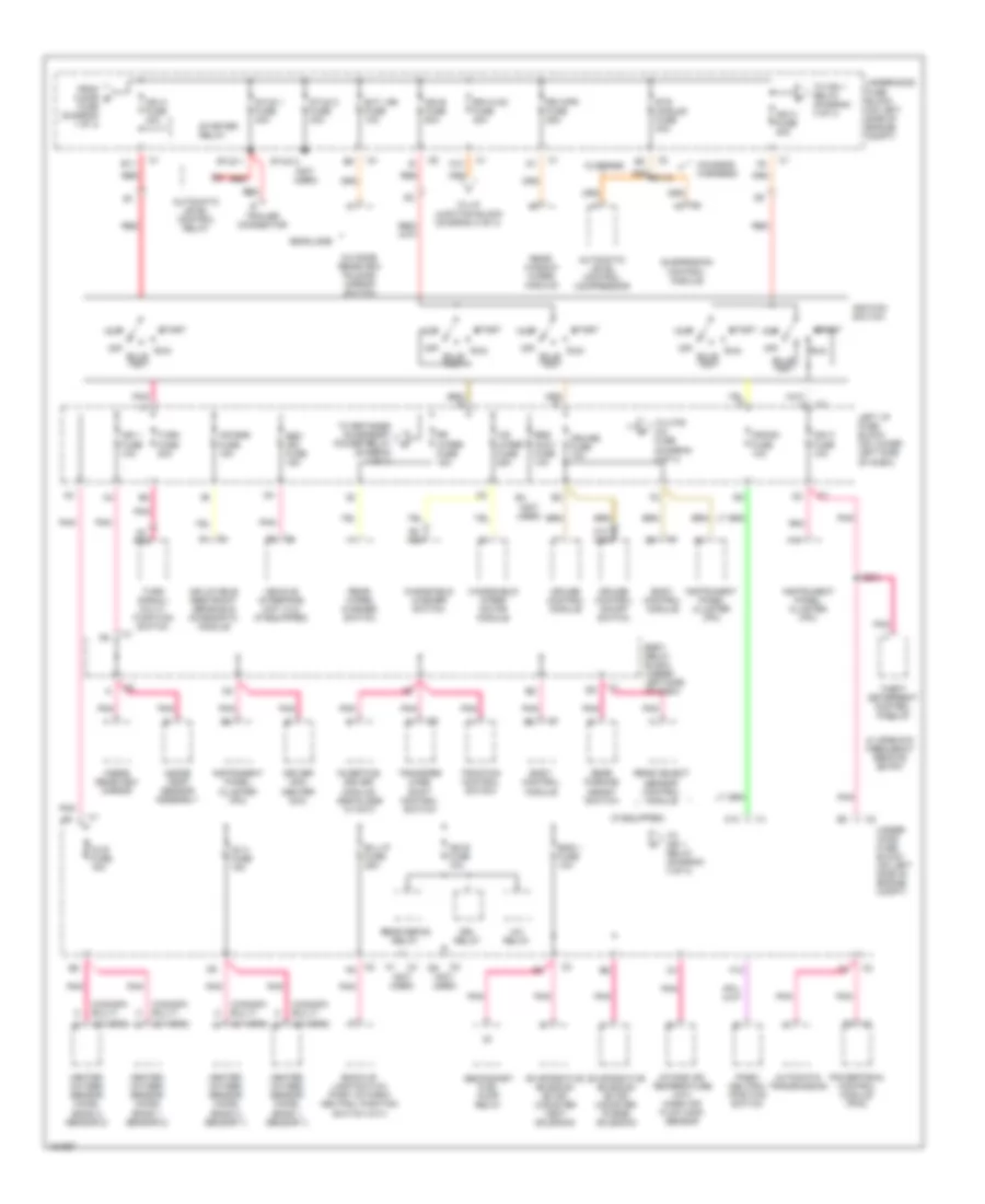 Power Distribution Wiring Diagram (2 of 4) for Cadillac Escalade 2002