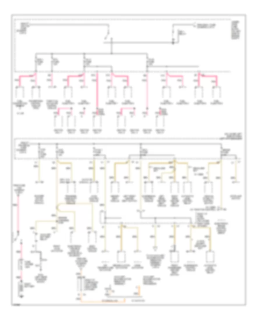 Power Distribution Wiring Diagram (3 of 4) for Cadillac Escalade 2002