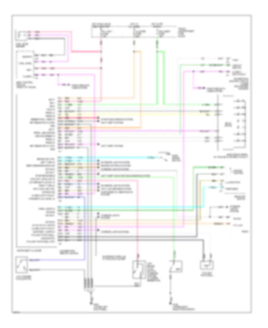 Instrument Cluster Wiring Diagram for Cadillac Seville STS 1996