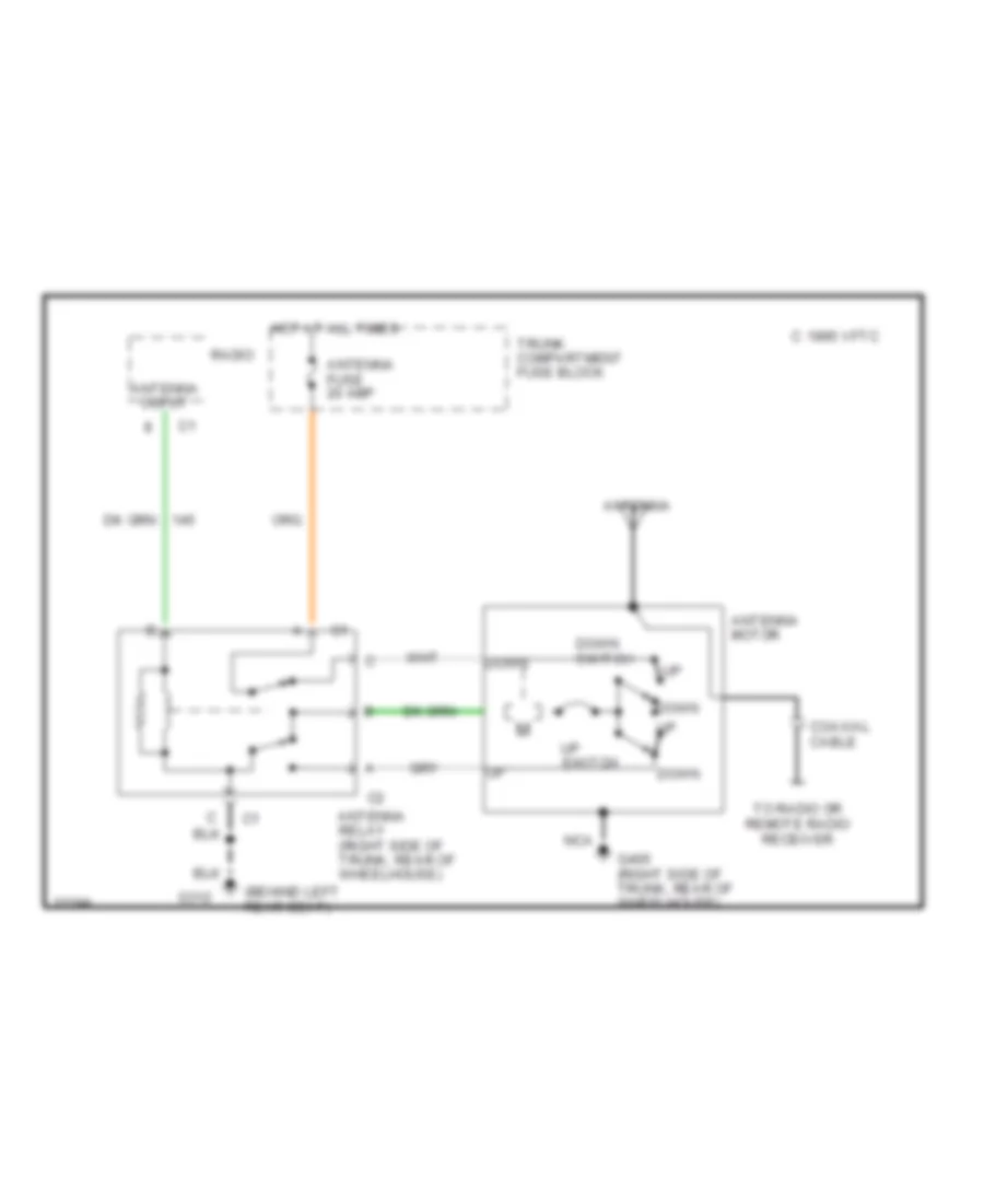 Power Antenna Wiring Diagram for Cadillac Seville STS 1996