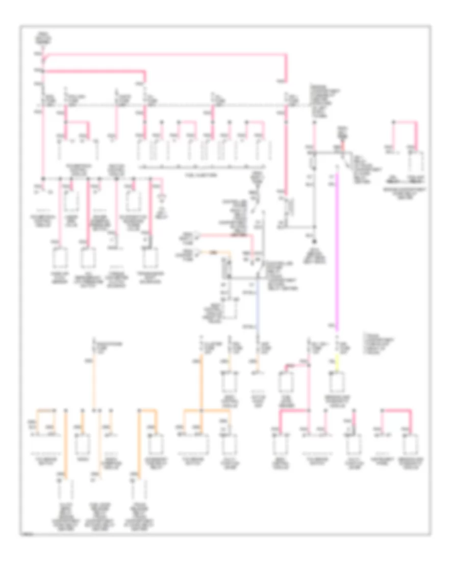 Power Distribution Wiring Diagram 3 of 4 for Cadillac Seville STS 1996