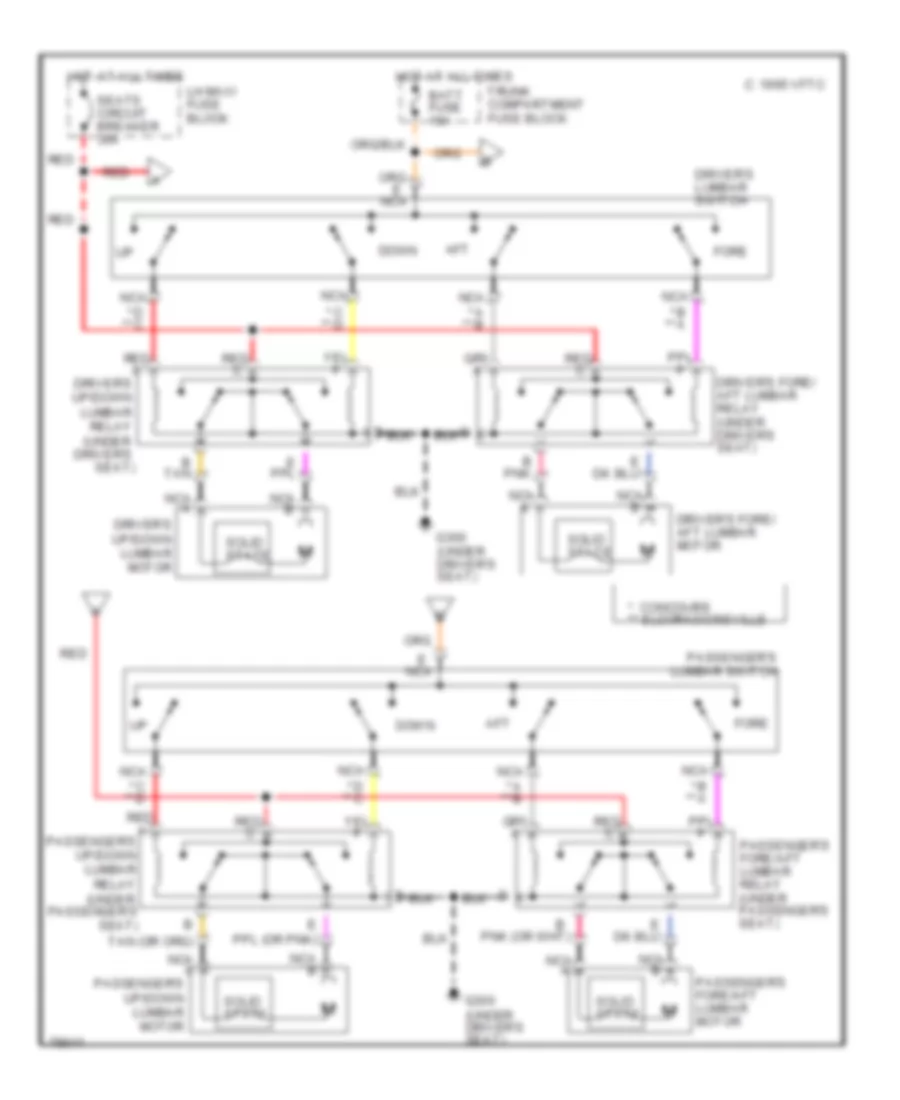 Lumbar Wiring Diagram for Cadillac Seville STS 1996