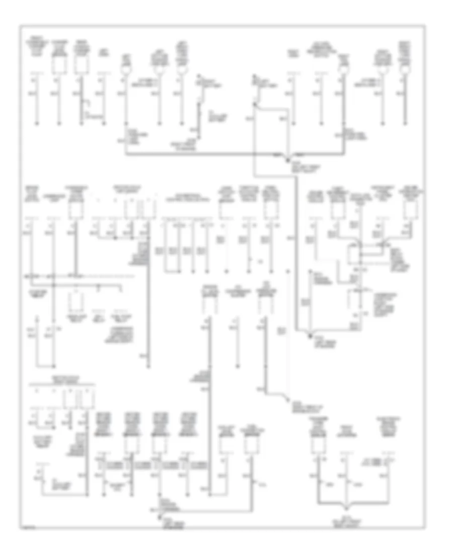 Ground Distribution Wiring Diagram 1 of 4 for Cadillac Escalade EXT 2002