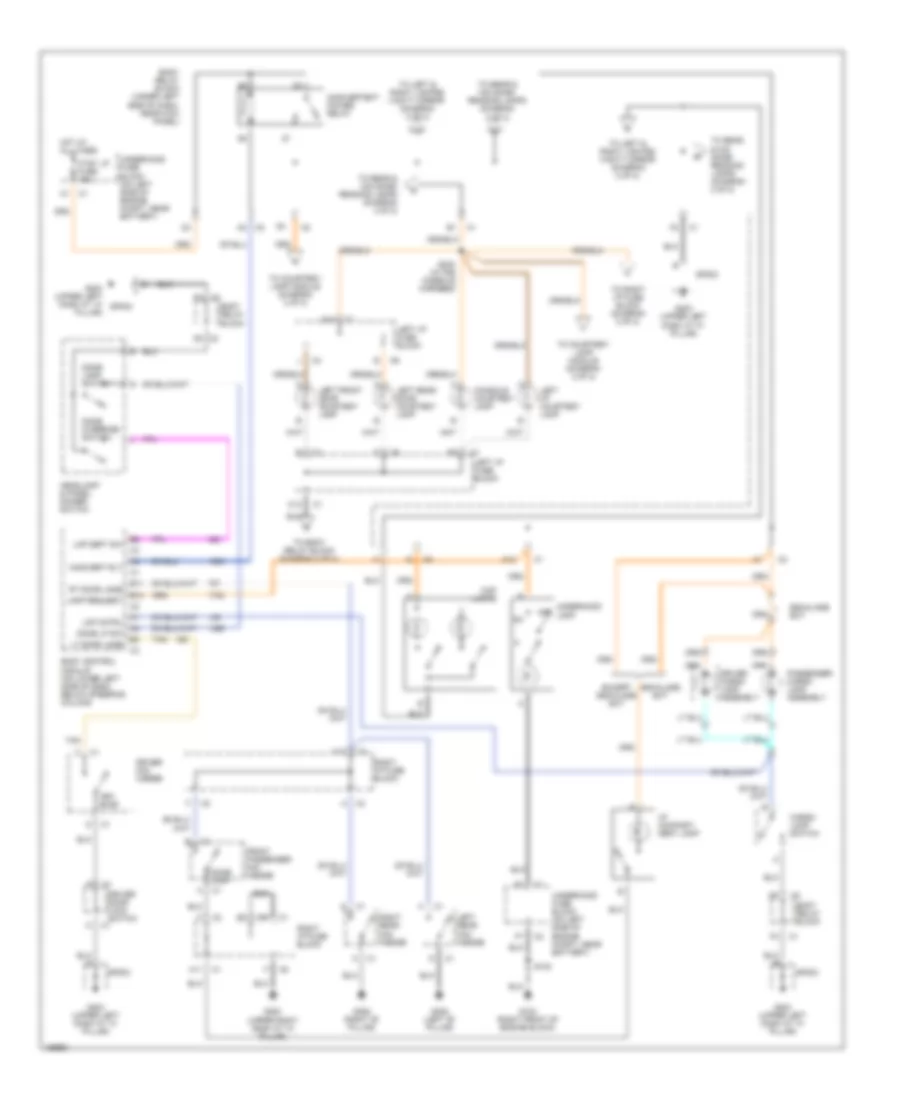 Courtesy Lamps Wiring Diagram, Luxury (1 of 2) for Cadillac Escalade EXT 2002